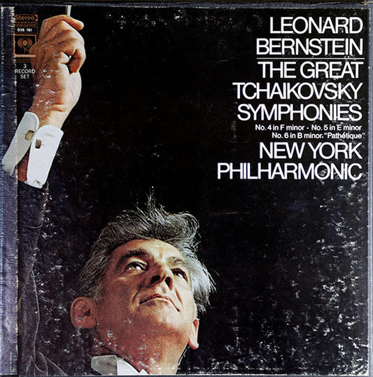 Leonard Bernstein, Tchaikovsky* - New York Philharmonic - The Great Tchaikovsky Symphonies: No. 4 In F Minor / No. 5 In E Minor / No. 6 In B Minor, "Pathétique" (3xLP, Album + Box, Comp)