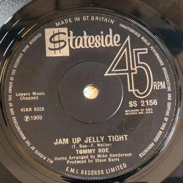 Tommy Roe - Jam Up Jelly Tight (7", Single, Sol)