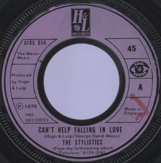 The Stylistics - Can't Help Falling In Love (7", Single, Lar)