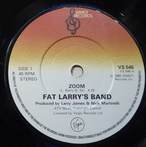 Fat Larry's Band - Zoom  (7", Single, Pap)