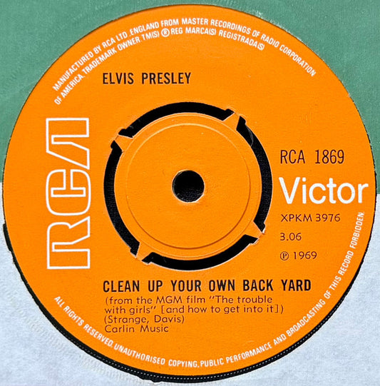 Elvis Presley - Clean Up Your Own Back Yard (7", Single)