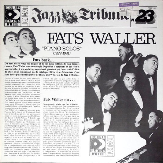 Fats Waller - Piano Solos 1929-1941 (2xLP, Comp, Mono, RE)