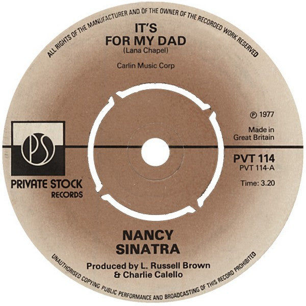 Nancy Sinatra - It's For My Dad (7")