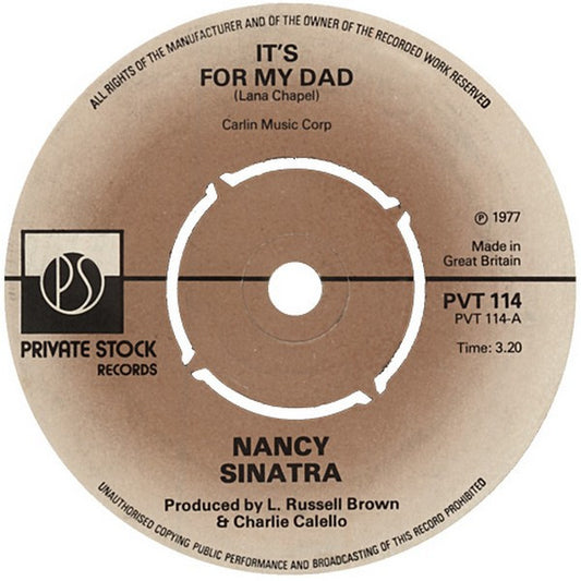 Nancy Sinatra - It's For My Dad (7")