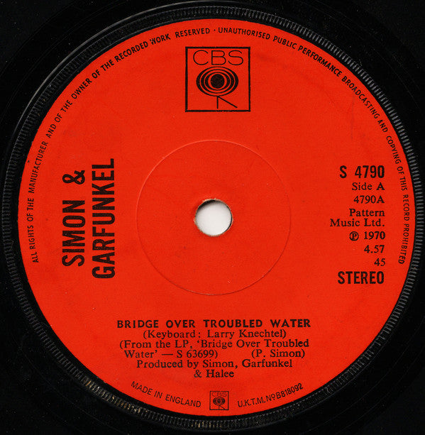 Simon & Garfunkel - Bridge Over Troubled Water (7", Single, Sol)