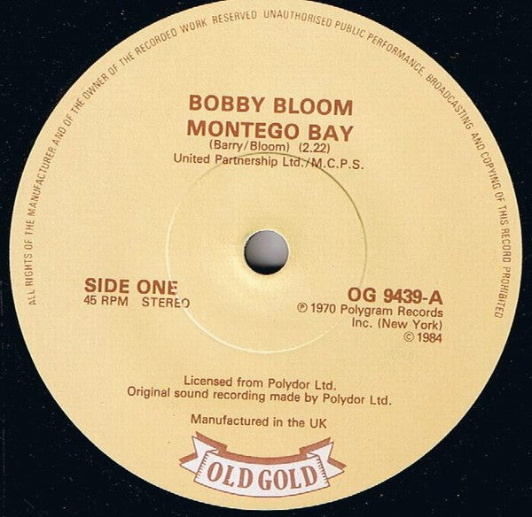 Bobby Bloom / Chakachas - Montego Bay / Jungle Fever (7", Single)