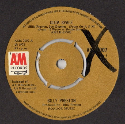 Billy Preston - Outa Space (7", 4 P)