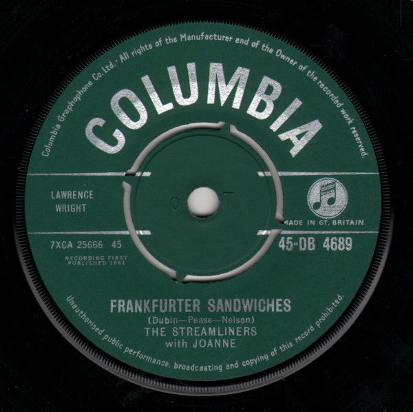 The Streamliners With Joanne* - Frankfurter Sandwiches (7", Single)