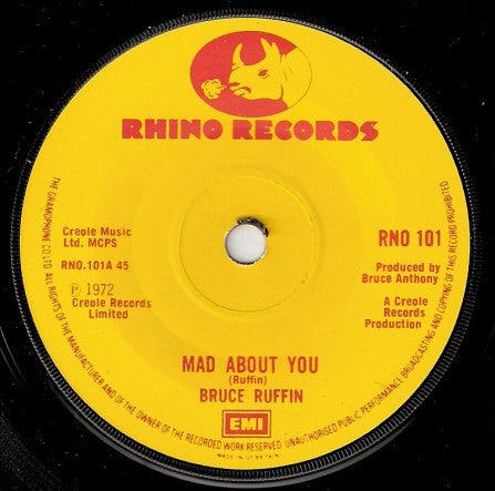 Bruce Ruffin - Mad About You (7", Single, Sol)