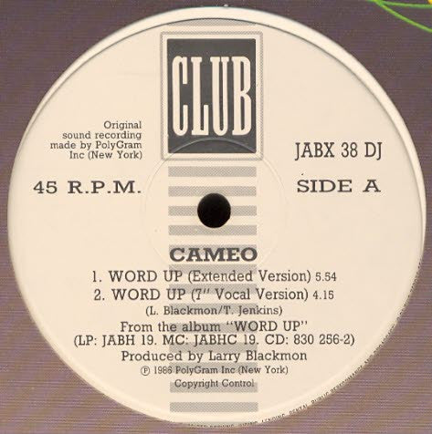 Cameo - Word Up (12", Promo)