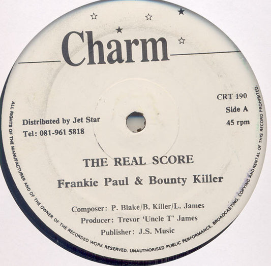 Frankie Paul & Bounty Killer - The Real Score (12")