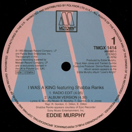 Eddie Murphy - I Was A King (12", Single)