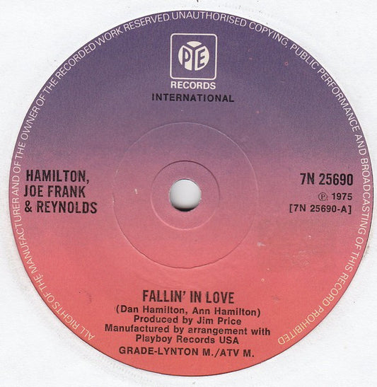 Hamilton, Joe Frank & Reynolds - Fallin' In Love (7", Single, Sol)