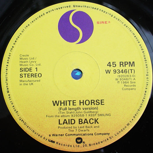 Laid Back - White Horse / So Wie So (12", Single)