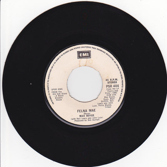 Max Boyce, Neil Lewis, John Luce, Triban - Felna Mae / Farewell To The Rhondda  (7", Single, Promo)