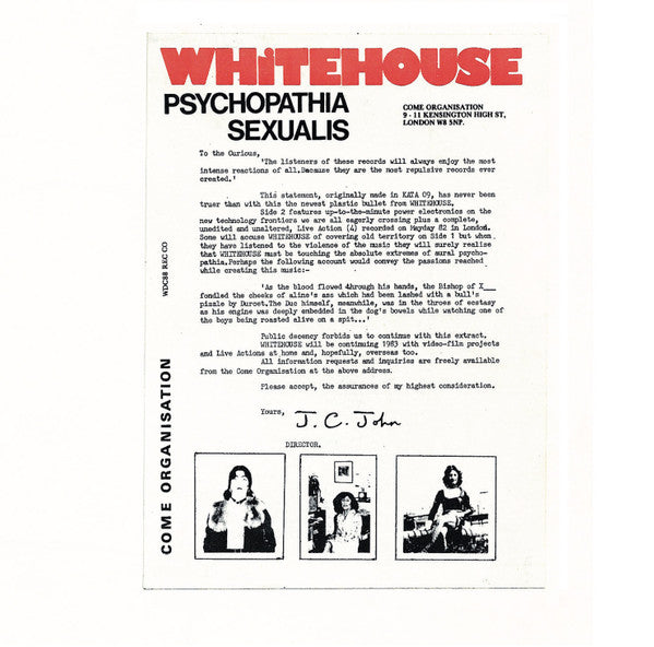 Whitehouse - Psychopathia Sexualis (CD, Album, RE, RM, Sus)