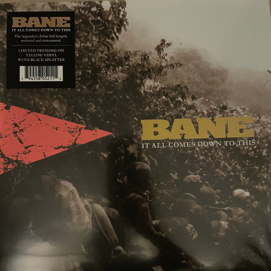 Bane (2) - It All Comes Down To This (LP, Album, RE, RM, Yel)