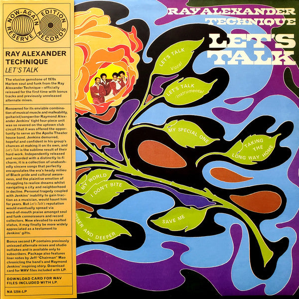 Ray Alexander Technique - Let's Talk (LP, Album, Num, RE, RM)