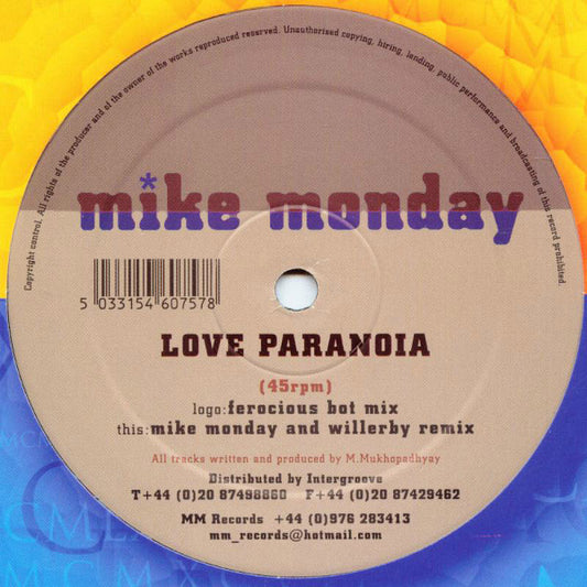 Mike Monday - Love Paranoia (12")