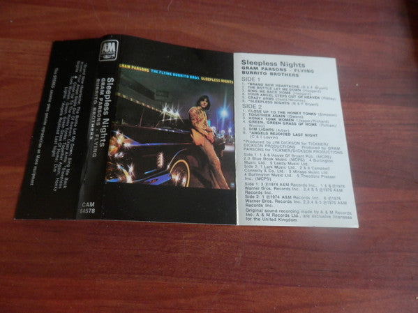 Gram Parsons / The Flying Burrito Bros.* - Sleepless Nights (Cass, Album)