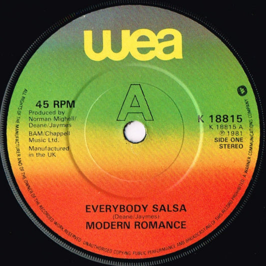 Modern Romance - Everybody Salsa (7", Single)