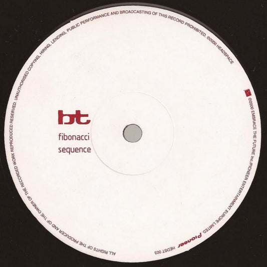 BT - Fibonacci Sequence (12", S/Sided)