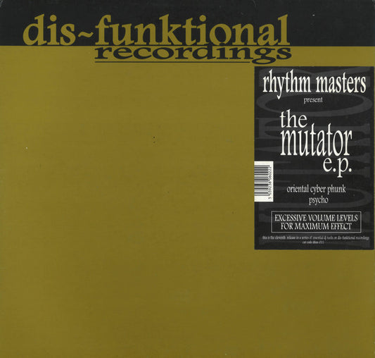 Rhythm Masters Present The Mutator - The Mutator E.P. (DJ Essentials On Plastic) (12", EP)