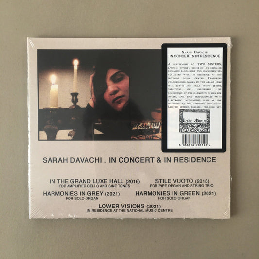 Sarah Davachi - In Concert & In Residence (2xCD, Album, Ltd)