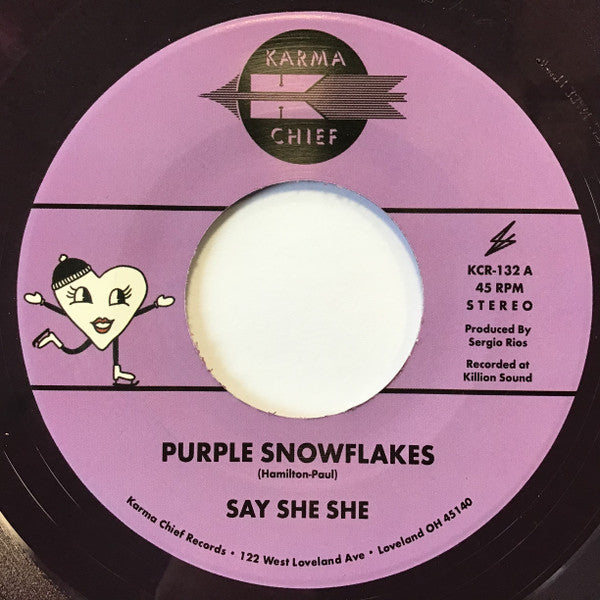Say She She - Purple Snowflakes / This Wintertime (7", Single, Pur)