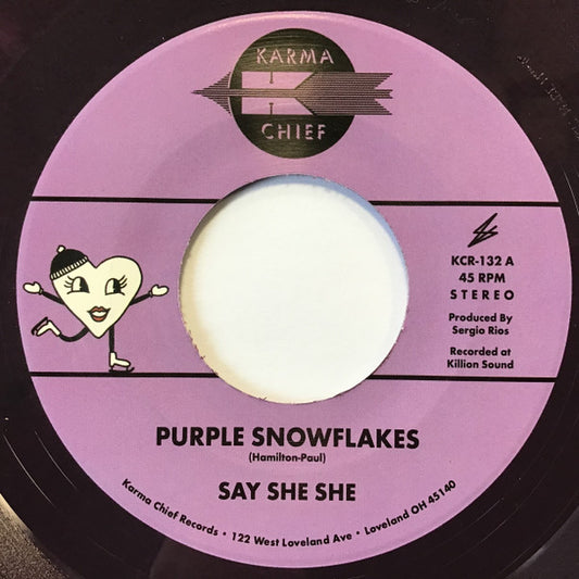 Say She She - Purple Snowflakes / This Wintertime (7", Single, Pur)