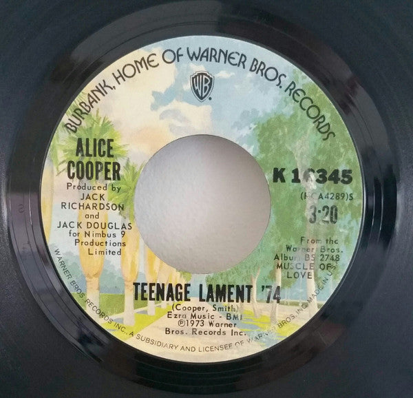 Alice Cooper - Teenage Lament '74 (7", Single, Jukebox, Sty)