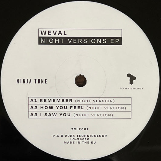 Weval - Night Versions (12", EP, W/Lbl)