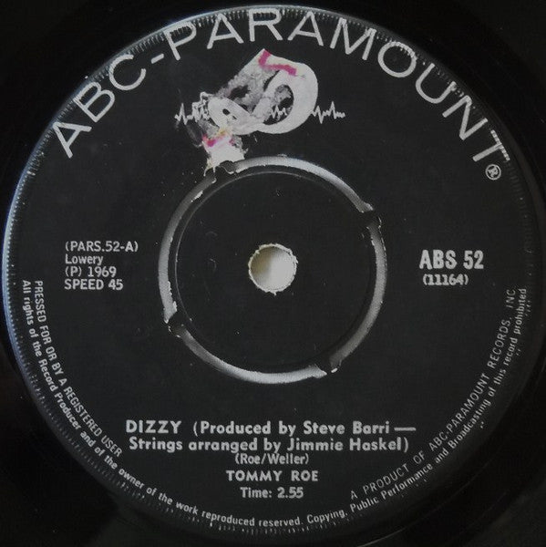 Tommy Roe - Dizzy / The You I Need (7", Single)