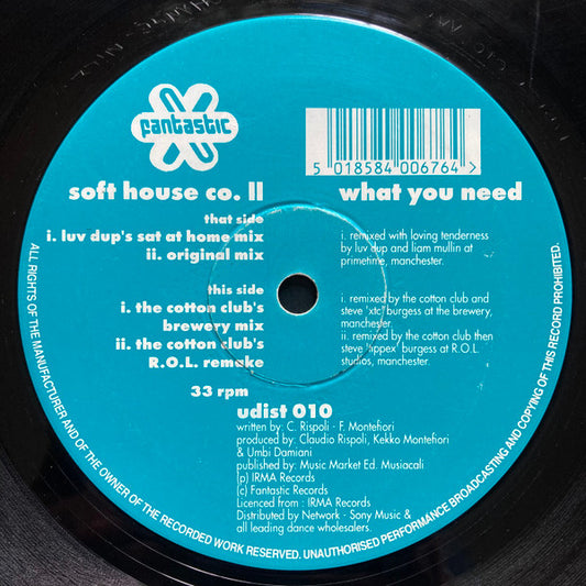 Soft House Co. II* - What You Need (12")