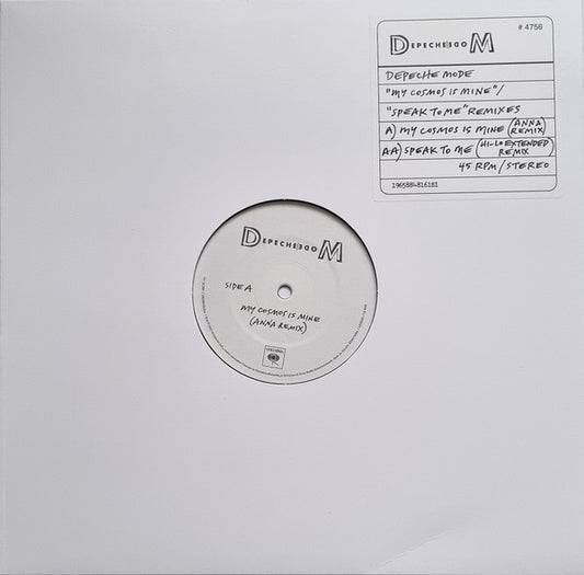Depeche Mode - My Cosmos Is Mine / Speak To Me Remixes (12", Ltd, Num)