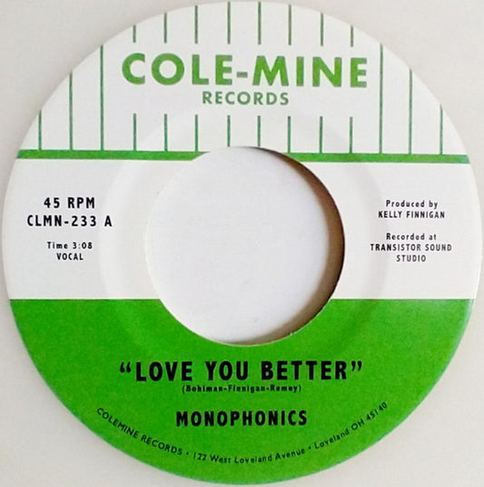 Monophonics - Love You Better / The Shape Of My Teardrops (7", Single, Ltd, Opa)