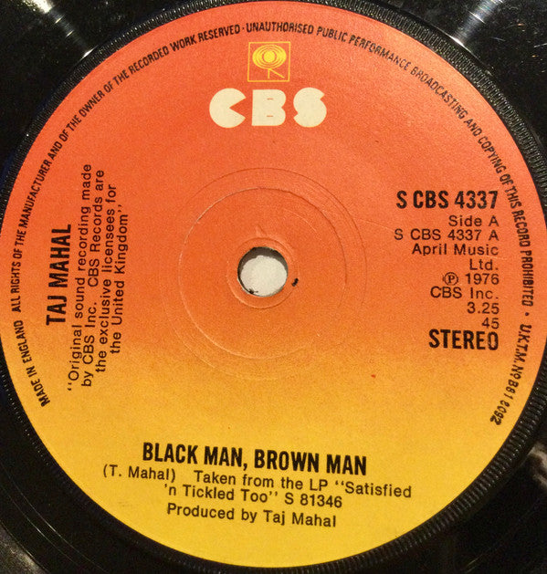Taj Mahal - Black Man, Brown Man (7", Single)