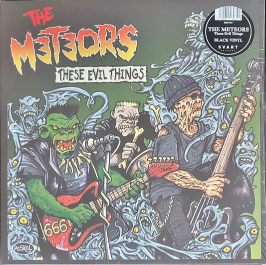 The Meteors (2) - These Evil Things (LP, Album, RE)
