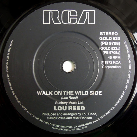 Lou Reed - Walk On The Wild Side (7", Single, RE, Bla)