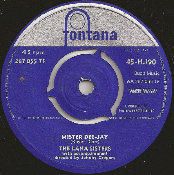 The Lana Sisters - Mister Dee-Jay (7", Single)