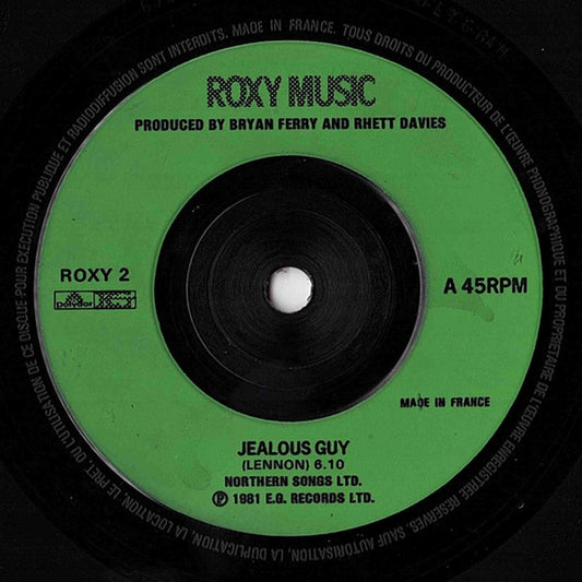 Roxy Music - Jealous Guy (7", Single, Sol)