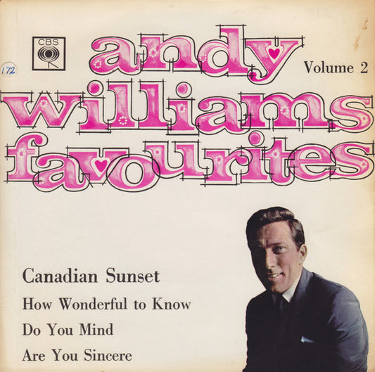Andy Williams - Andy Williams Favourites Volume 2 (7", EP)