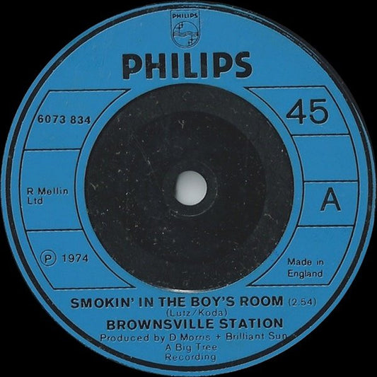Brownsville Station - Smokin' In The Boy's Room (7", Single)