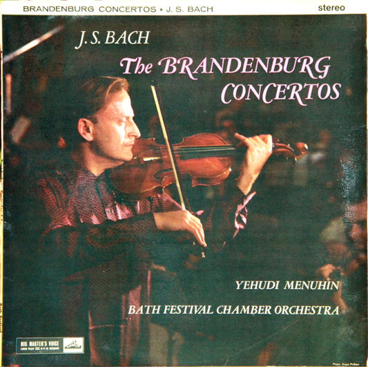 J.S. Bach*, Yehudi Menuhin, Bath Festival Chamber Orchestra - The Brandenburg Concertos (2xLP, RP)