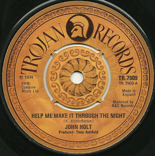 John Holt - Help Me Make It Through The Night (7", Single, Pus)