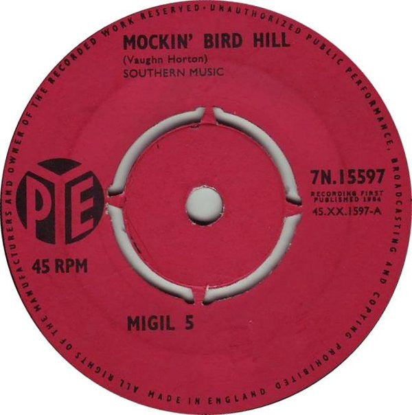 Migil 5* - Mockin' Bird Hill (7", Single, Kno)