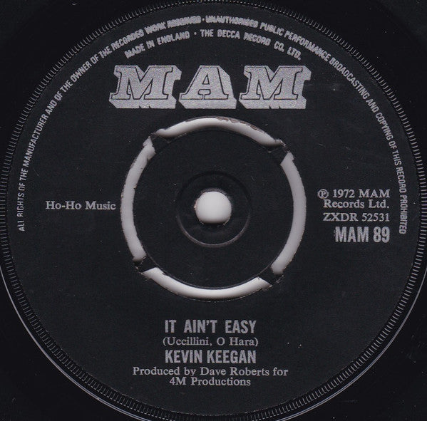 Kevin Keegan - It Ain't Easy (7", Single)