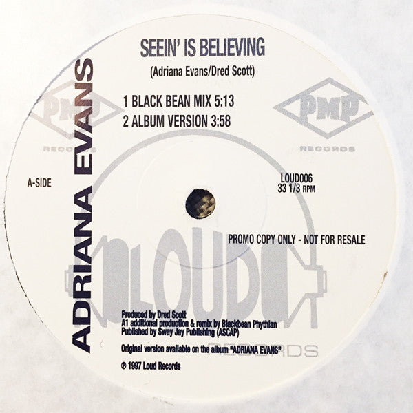 Adriana Evans - Seein' Is Believing (12", Promo)