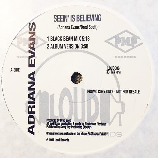 Adriana Evans - Seein' Is Believing (12", Promo)