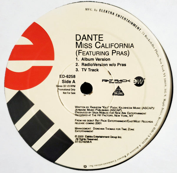 Dante* - Miss California (12", Promo)